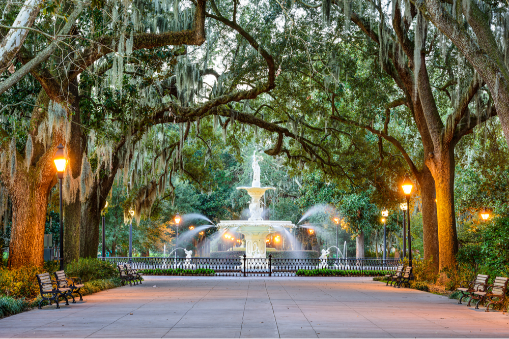 fountain in park